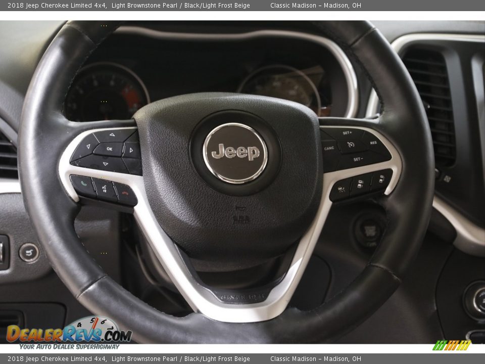 2018 Jeep Cherokee Limited 4x4 Light Brownstone Pearl / Black/Light Frost Beige Photo #7