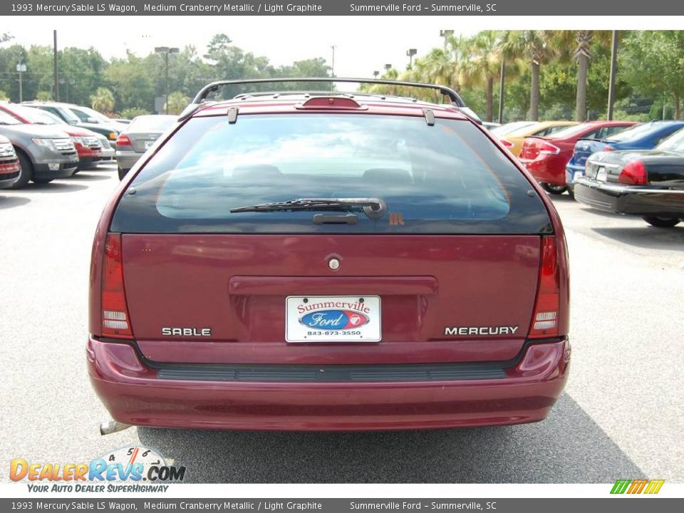1993 Mercury Sable LS Wagon Medium Cranberry Metallic / Light Graphite Photo #15