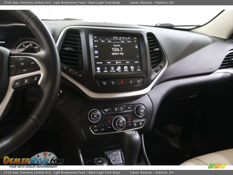 2018 Jeep Cherokee Limited 4x4 Light Brownstone Pearl / Black/Light Frost Beige Photo #9