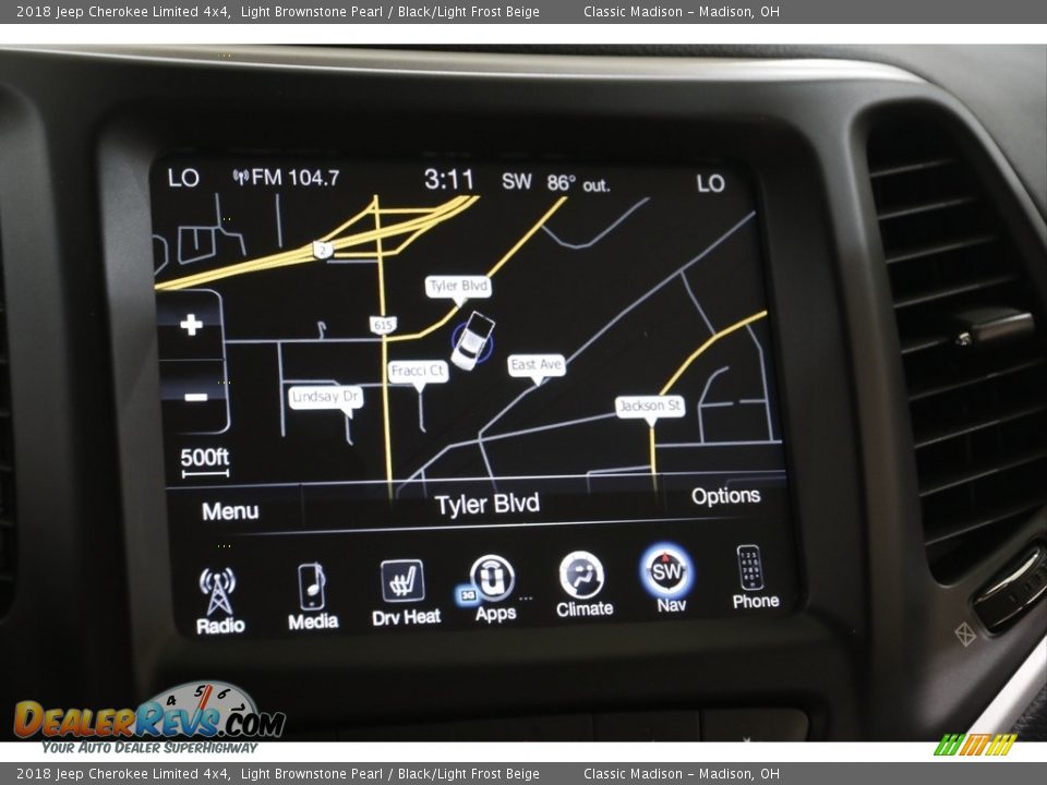 2018 Jeep Cherokee Limited 4x4 Light Brownstone Pearl / Black/Light Frost Beige Photo #13