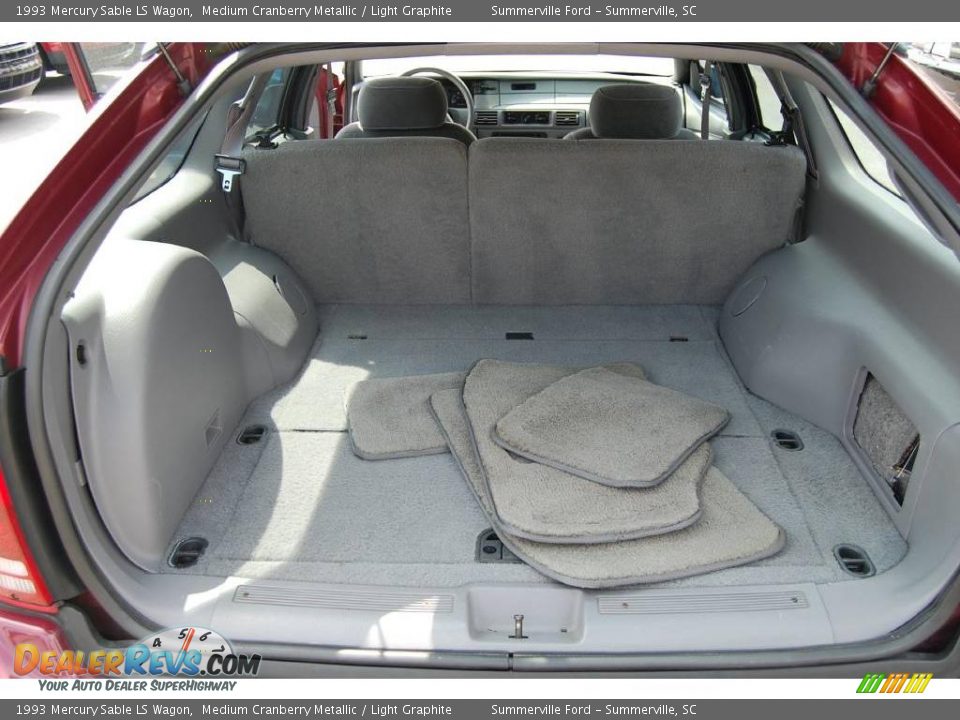 1993 Mercury Sable LS Wagon Medium Cranberry Metallic / Light Graphite Photo #17