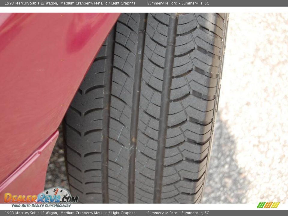 1993 Mercury Sable LS Wagon Medium Cranberry Metallic / Light Graphite Photo #18