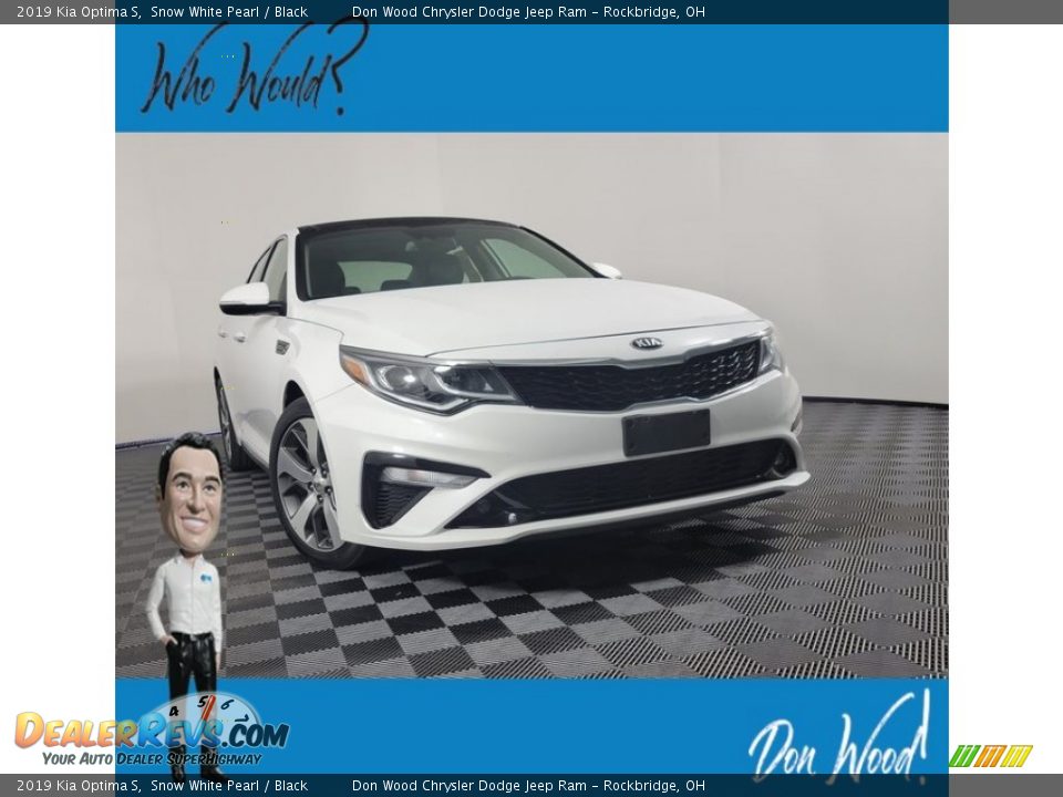 2019 Kia Optima S Snow White Pearl / Black Photo #1