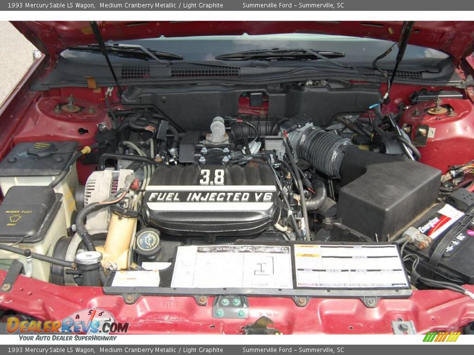 1993 Mercury Sable LS Wagon Medium Cranberry Metallic / Light Graphite Photo #19