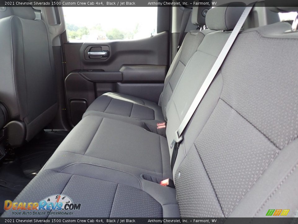 2021 Chevrolet Silverado 1500 Custom Crew Cab 4x4 Black / Jet Black Photo #11