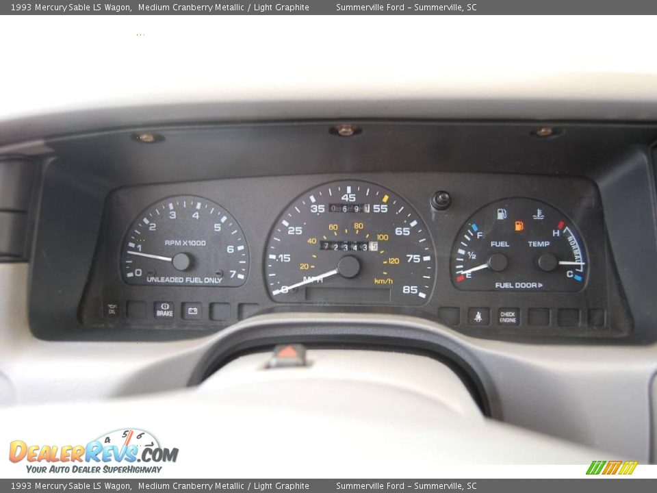 1993 Mercury Sable LS Wagon Medium Cranberry Metallic / Light Graphite Photo #21