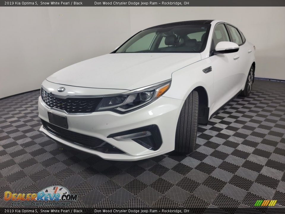 2019 Kia Optima S Snow White Pearl / Black Photo #6