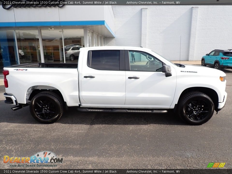 2021 Chevrolet Silverado 1500 Custom Crew Cab 4x4 Summit White / Jet Black Photo #2