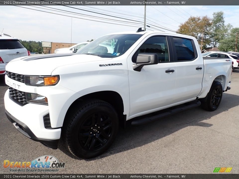 2021 Chevrolet Silverado 1500 Custom Crew Cab 4x4 Summit White / Jet Black Photo #7