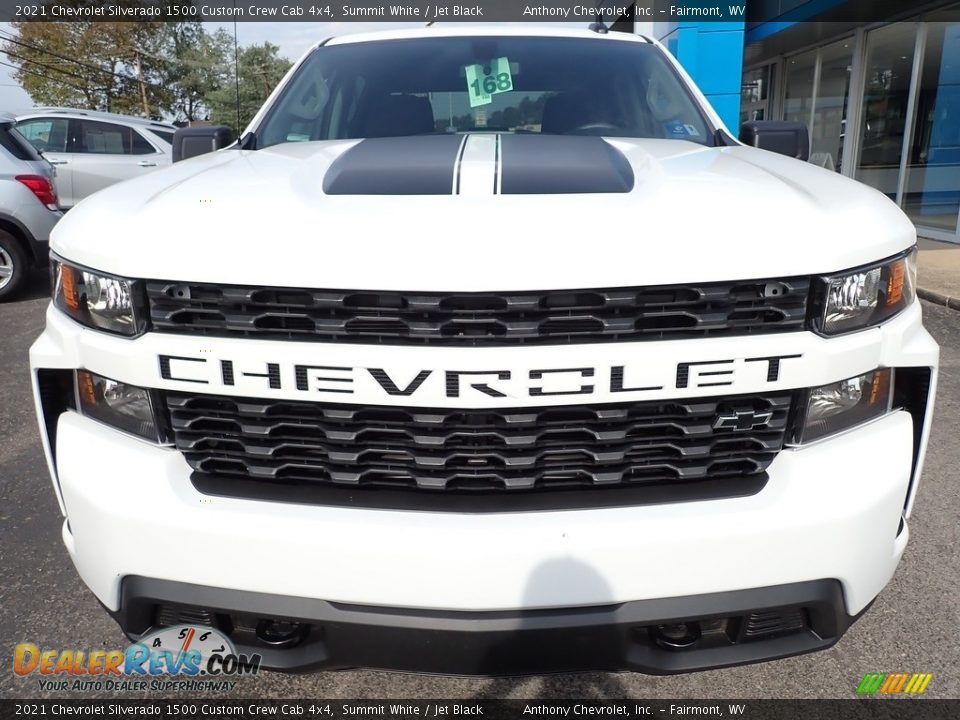 2021 Chevrolet Silverado 1500 Custom Crew Cab 4x4 Summit White / Jet Black Photo #8