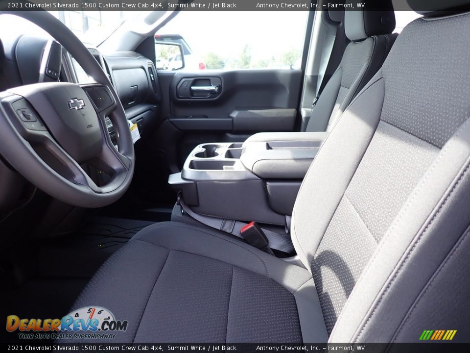 2021 Chevrolet Silverado 1500 Custom Crew Cab 4x4 Summit White / Jet Black Photo #10