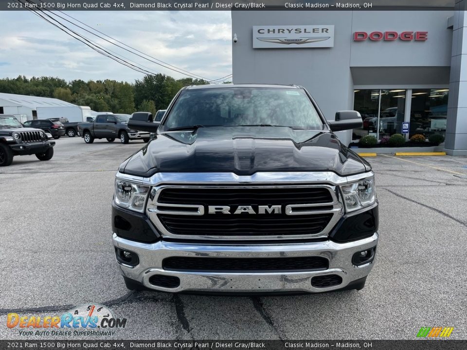 2021 Ram 1500 Big Horn Quad Cab 4x4 Diamond Black Crystal Pearl / Diesel Gray/Black Photo #7