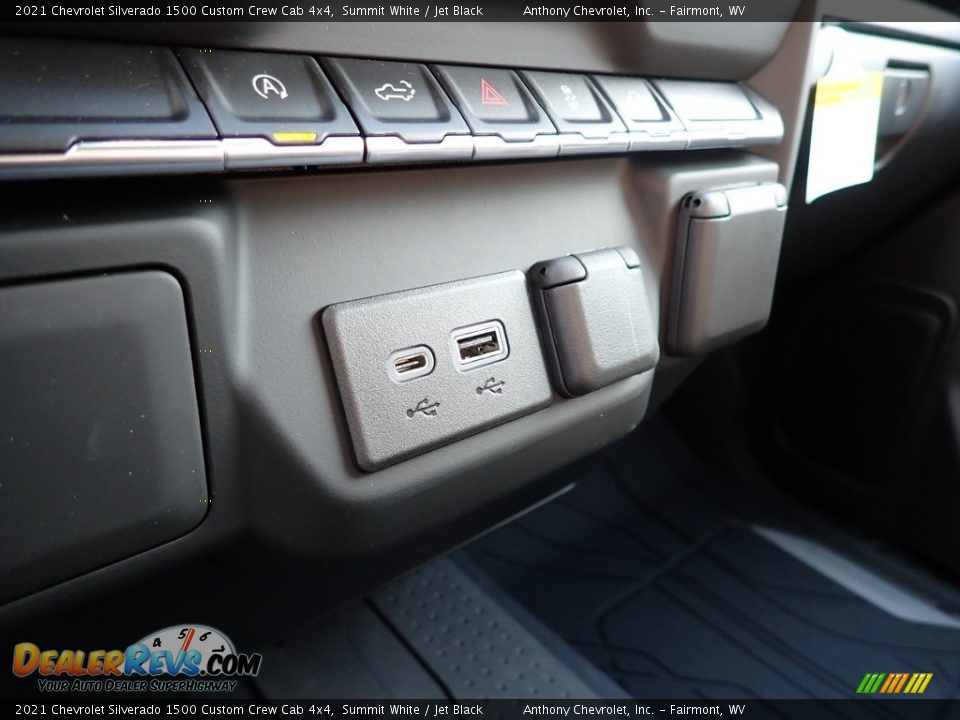 2021 Chevrolet Silverado 1500 Custom Crew Cab 4x4 Summit White / Jet Black Photo #20
