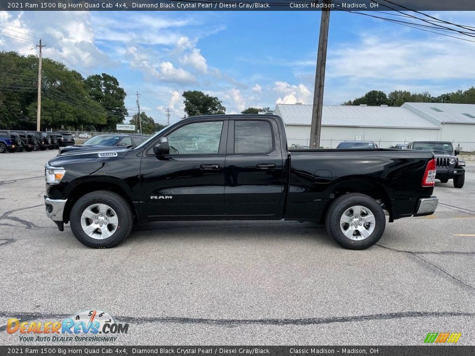 Diamond Black Crystal Pearl 2021 Ram 1500 Big Horn Quad Cab 4x4 Photo #8
