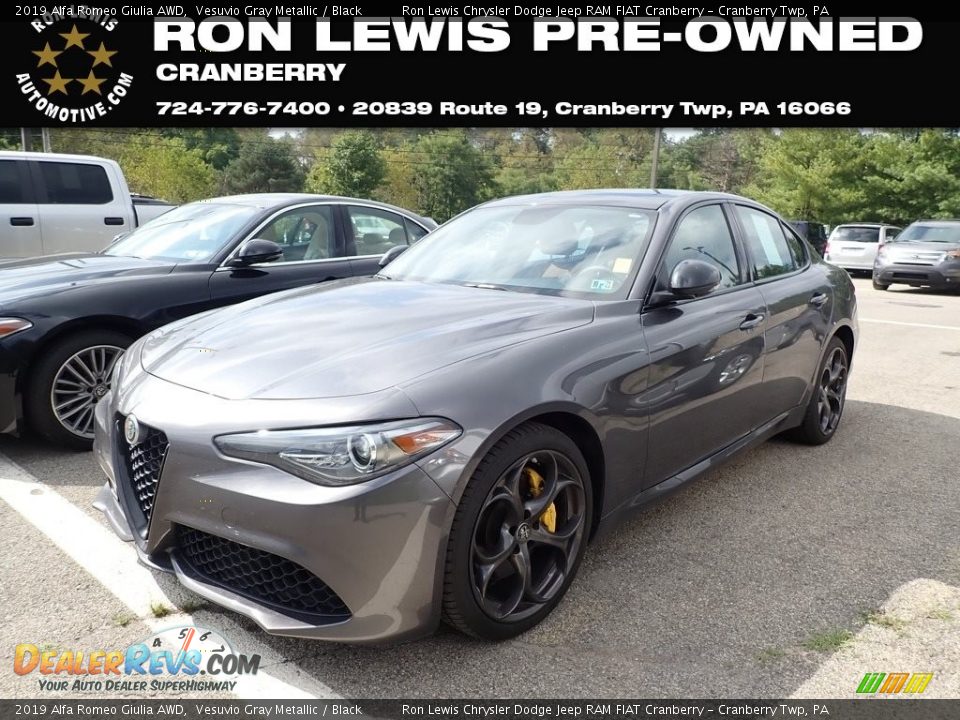 2019 Alfa Romeo Giulia AWD Vesuvio Gray Metallic / Black Photo #1