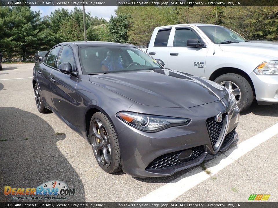 2019 Alfa Romeo Giulia AWD Vesuvio Gray Metallic / Black Photo #3