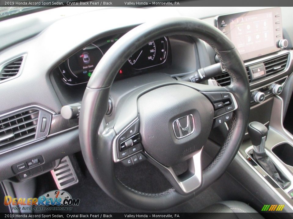 2019 Honda Accord Sport Sedan Crystal Black Pearl / Black Photo #14