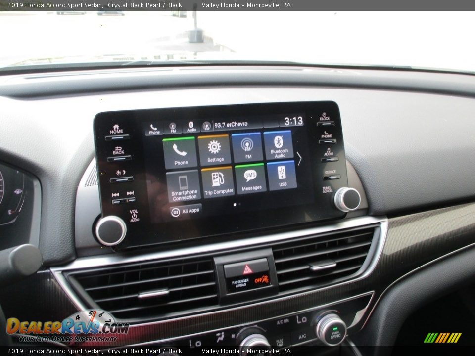 2019 Honda Accord Sport Sedan Crystal Black Pearl / Black Photo #15