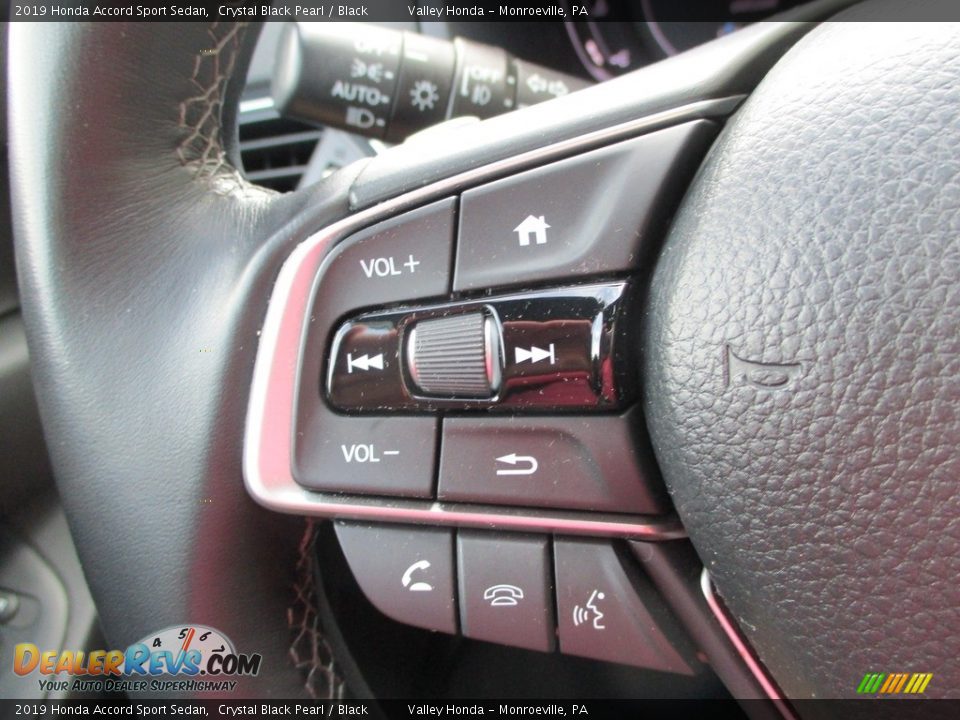 2019 Honda Accord Sport Sedan Crystal Black Pearl / Black Photo #18