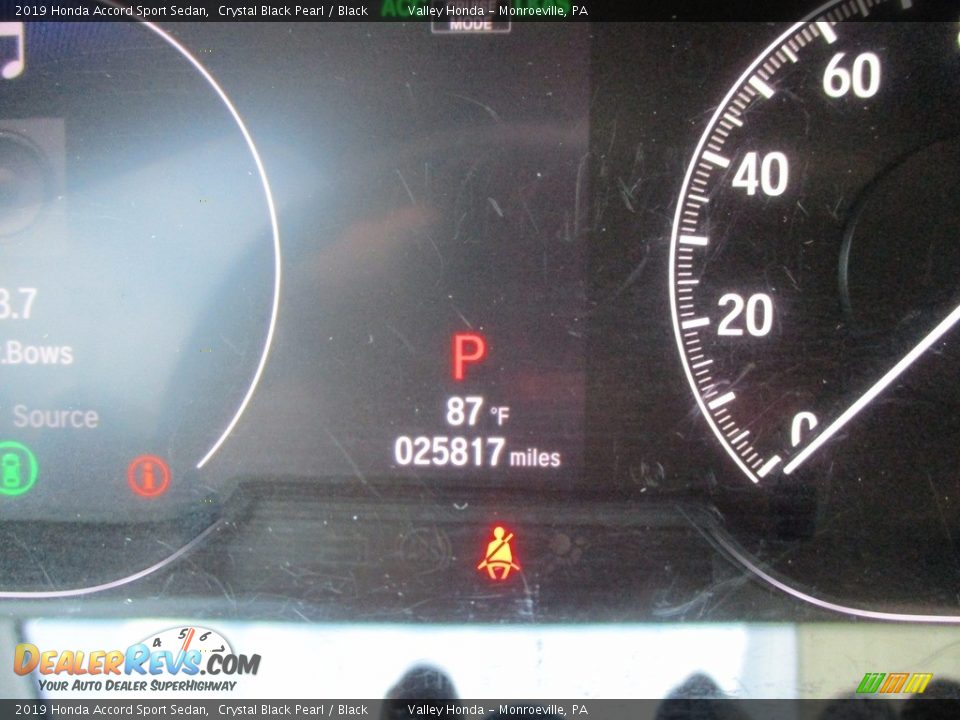 2019 Honda Accord Sport Sedan Crystal Black Pearl / Black Photo #20