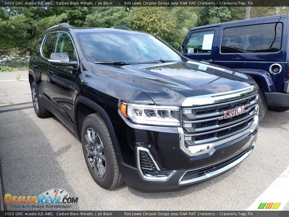 2020 GMC Acadia SLE AWD Carbon Black Metallic / Jet Black Photo #2