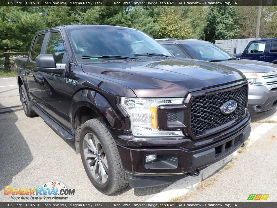 2019 Ford F150 STX SuperCrew 4x4 Magma Red / Black Photo #2