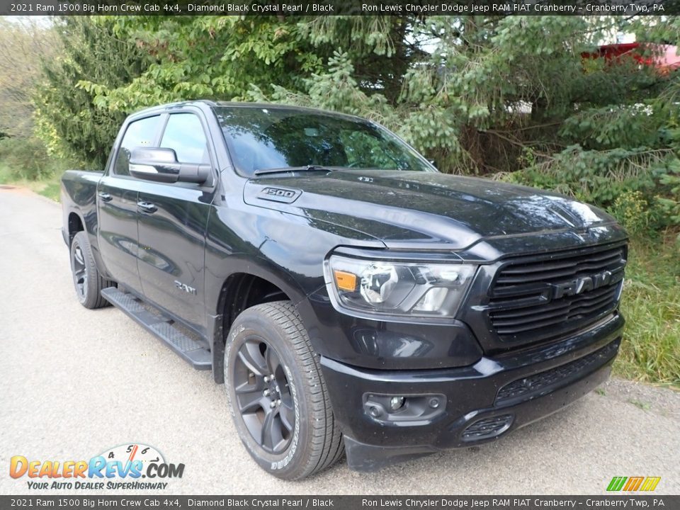 2021 Ram 1500 Big Horn Crew Cab 4x4 Diamond Black Crystal Pearl / Black Photo #2