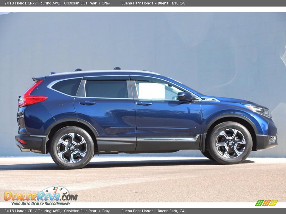 Obsidian Blue Pearl 2018 Honda CR-V Touring AWD Photo #4