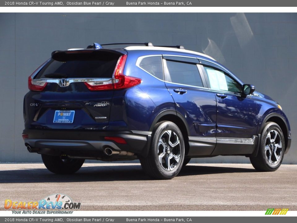 2018 Honda CR-V Touring AWD Obsidian Blue Pearl / Gray Photo #5