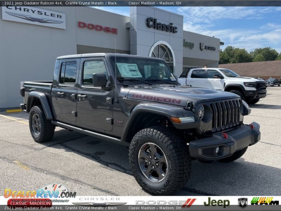 2021 Jeep Gladiator Rubicon 4x4 Granite Crystal Metallic / Black Photo #1