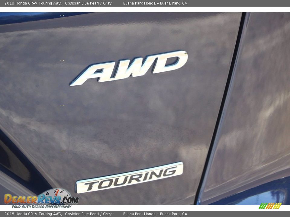 2018 Honda CR-V Touring AWD Obsidian Blue Pearl / Gray Photo #6