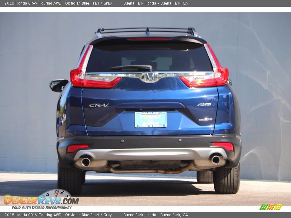 2018 Honda CR-V Touring AWD Obsidian Blue Pearl / Gray Photo #7