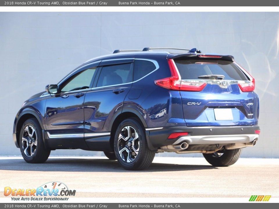 2018 Honda CR-V Touring AWD Obsidian Blue Pearl / Gray Photo #8