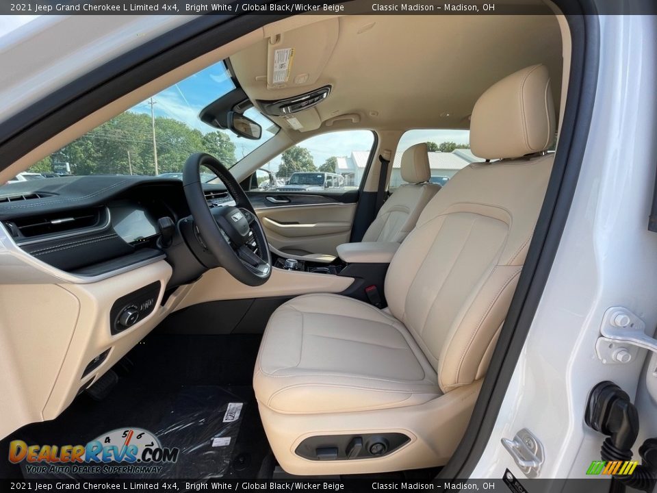 2021 Jeep Grand Cherokee L Limited 4x4 Bright White / Global Black/Wicker Beige Photo #2