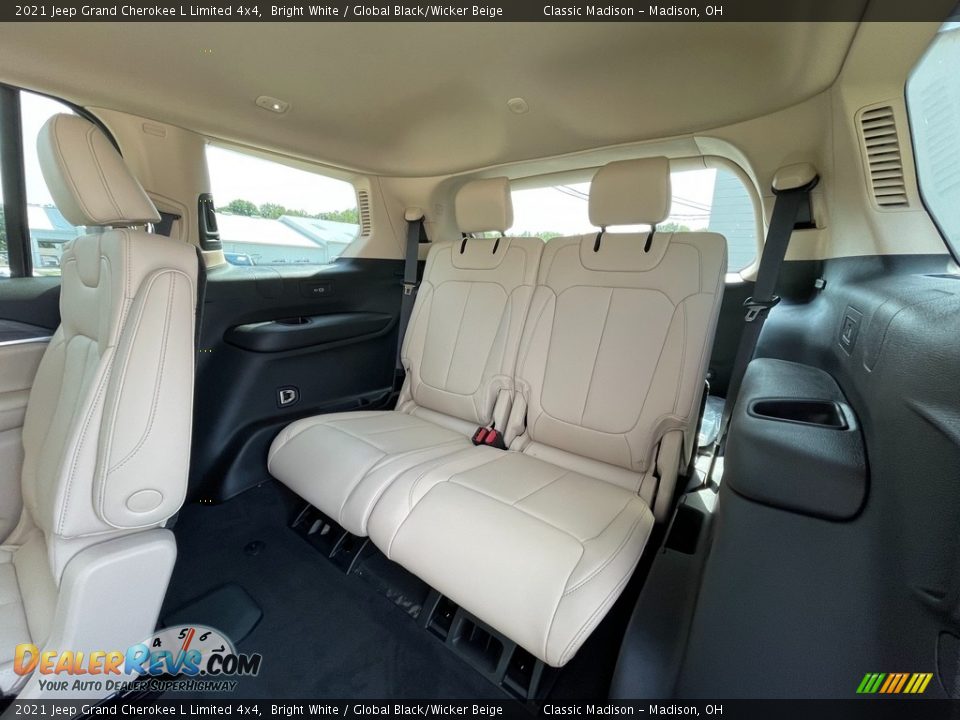 2021 Jeep Grand Cherokee L Limited 4x4 Bright White / Global Black/Wicker Beige Photo #4