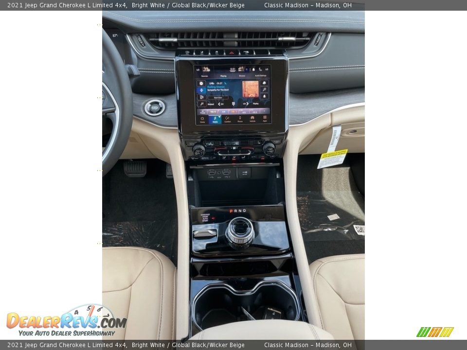 2021 Jeep Grand Cherokee L Limited 4x4 Bright White / Global Black/Wicker Beige Photo #7