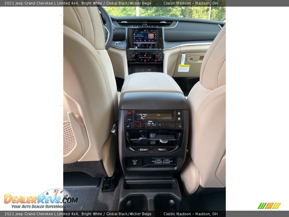 2021 Jeep Grand Cherokee L Limited 4x4 Bright White / Global Black/Wicker Beige Photo #8
