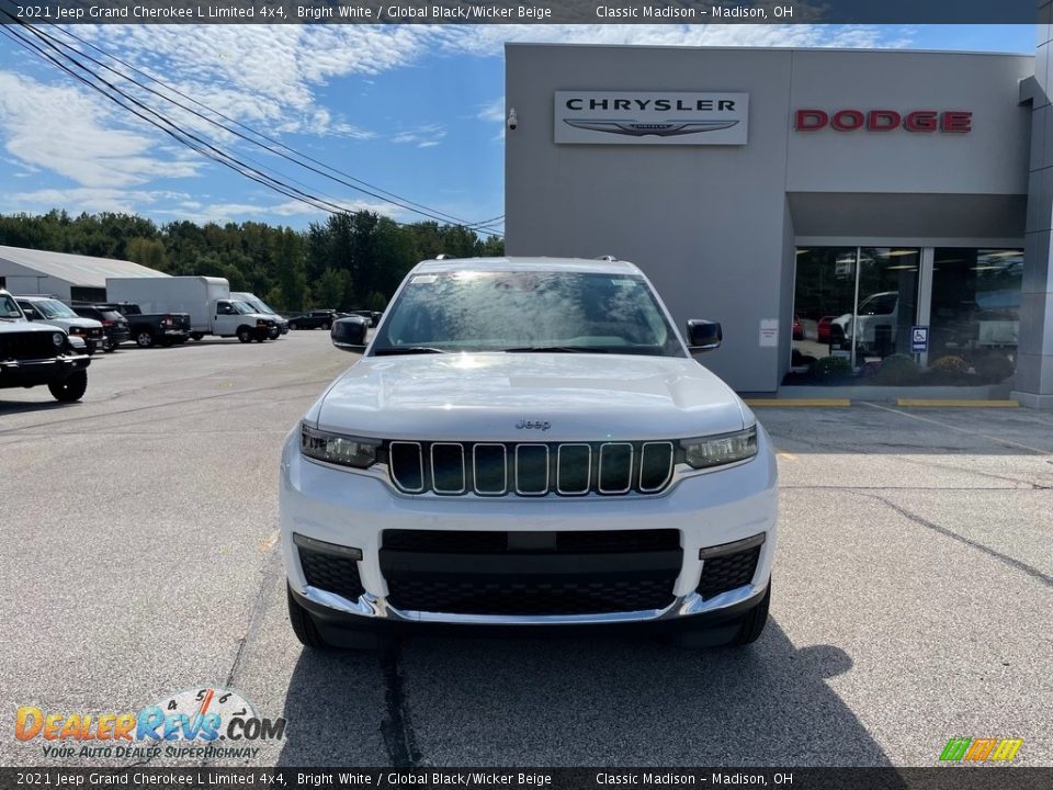 2021 Jeep Grand Cherokee L Limited 4x4 Bright White / Global Black/Wicker Beige Photo #9