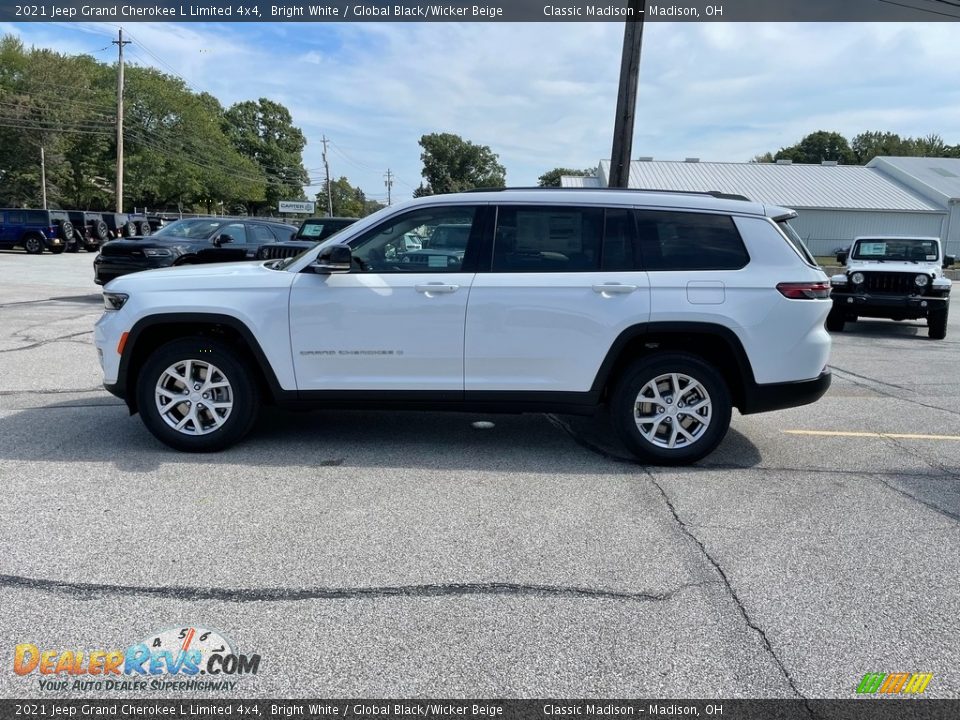 2021 Jeep Grand Cherokee L Limited 4x4 Bright White / Global Black/Wicker Beige Photo #10