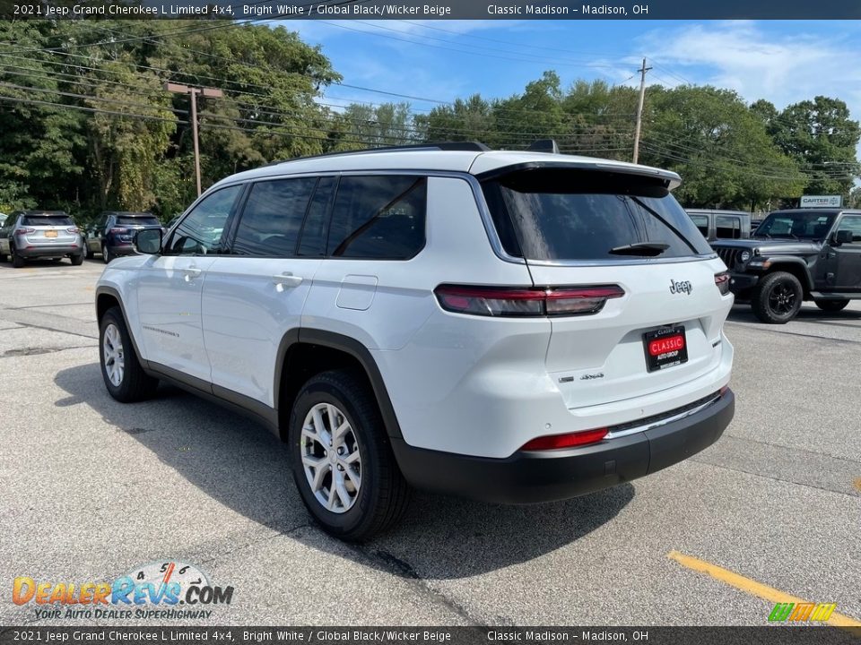 2021 Jeep Grand Cherokee L Limited 4x4 Bright White / Global Black/Wicker Beige Photo #11