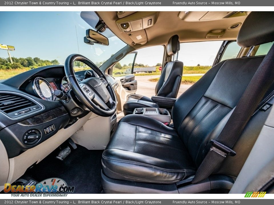 2012 Chrysler Town & Country Touring - L Brilliant Black Crystal Pearl / Black/Light Graystone Photo #18
