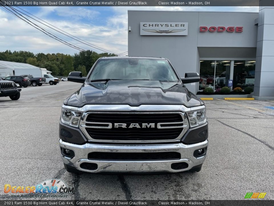 2021 Ram 1500 Big Horn Quad Cab 4x4 Granite Crystal Metallic / Diesel Gray/Black Photo #7