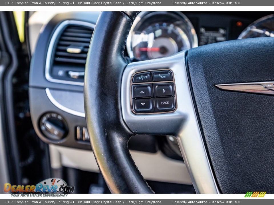 2012 Chrysler Town & Country Touring - L Brilliant Black Crystal Pearl / Black/Light Graystone Photo #34