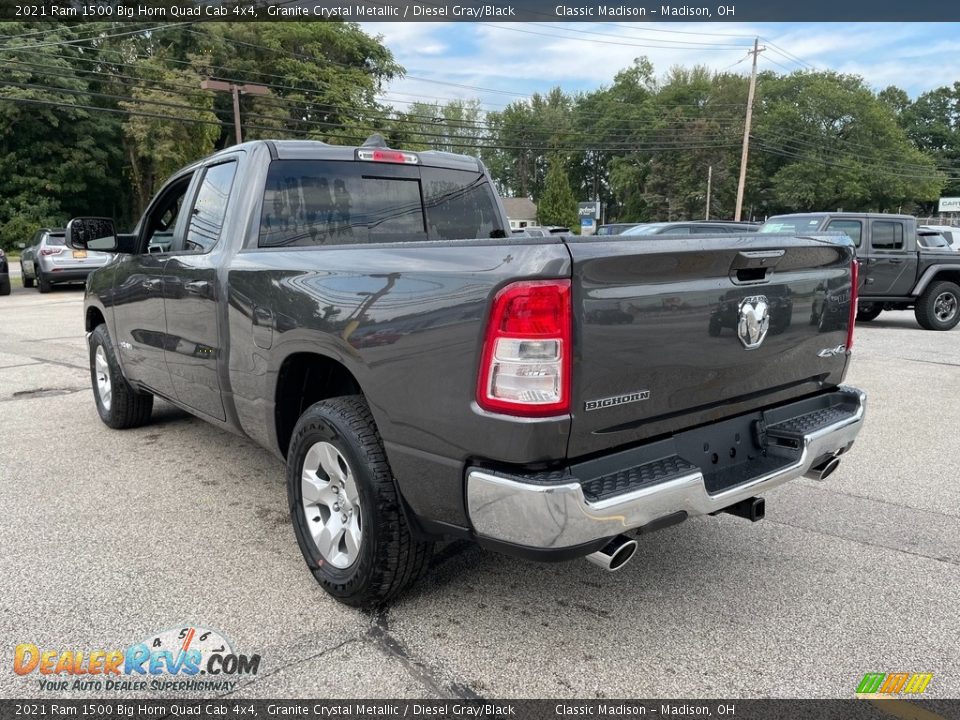 2021 Ram 1500 Big Horn Quad Cab 4x4 Granite Crystal Metallic / Diesel Gray/Black Photo #8
