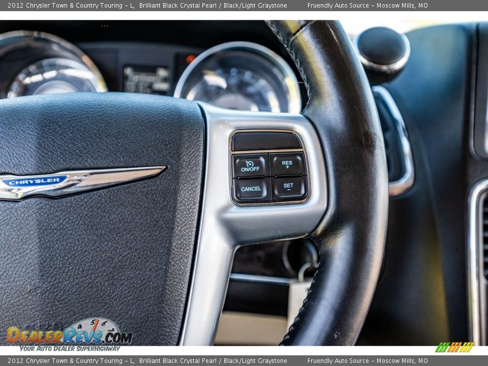 2012 Chrysler Town & Country Touring - L Brilliant Black Crystal Pearl / Black/Light Graystone Photo #35