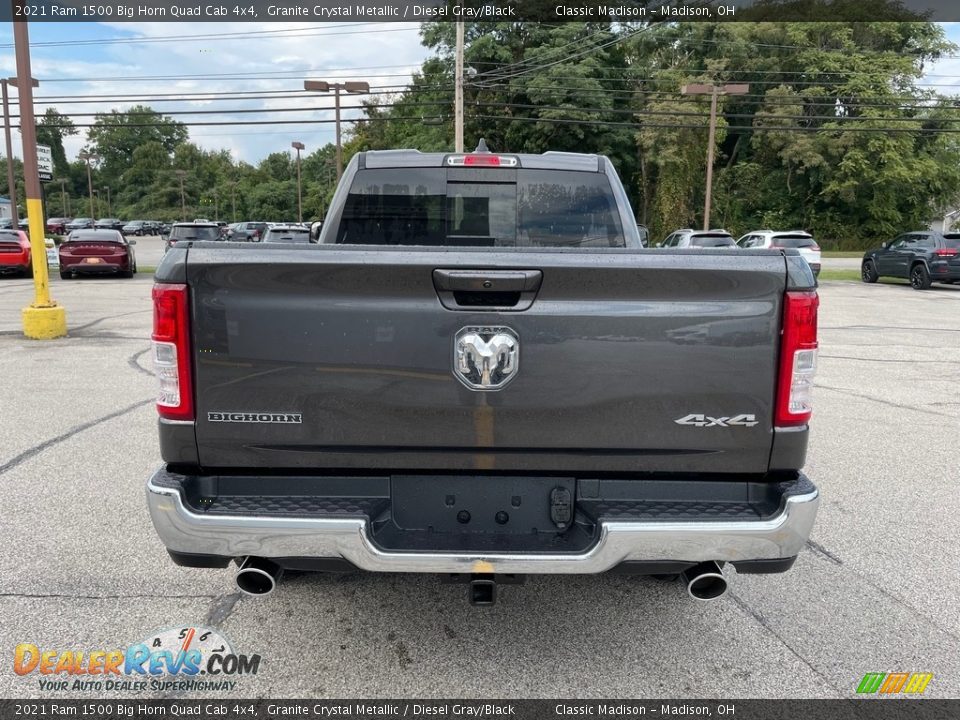 2021 Ram 1500 Big Horn Quad Cab 4x4 Granite Crystal Metallic / Diesel Gray/Black Photo #9