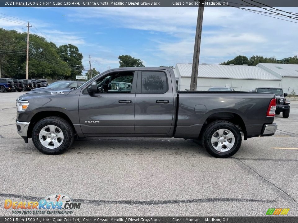 2021 Ram 1500 Big Horn Quad Cab 4x4 Granite Crystal Metallic / Diesel Gray/Black Photo #11
