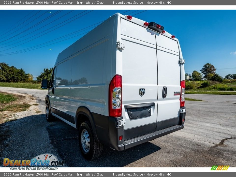 2016 Ram ProMaster 1500 High Roof Cargo Van Bright White / Gray Photo #6