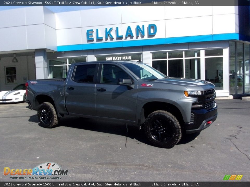 2021 Chevrolet Silverado 1500 LT Trail Boss Crew Cab 4x4 Satin Steel Metallic / Jet Black Photo #2