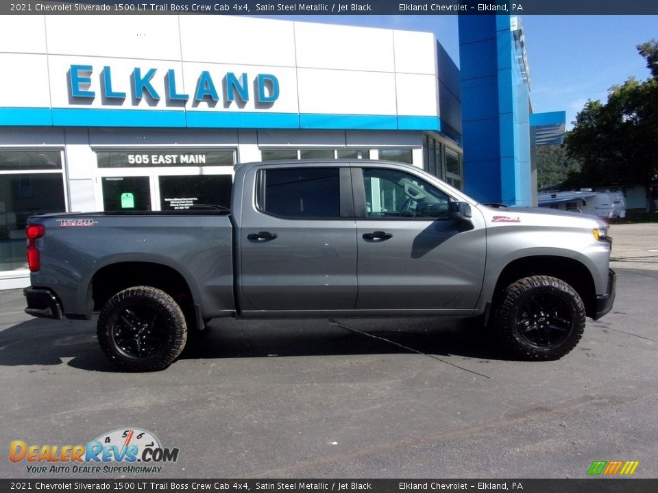 2021 Chevrolet Silverado 1500 LT Trail Boss Crew Cab 4x4 Satin Steel Metallic / Jet Black Photo #3